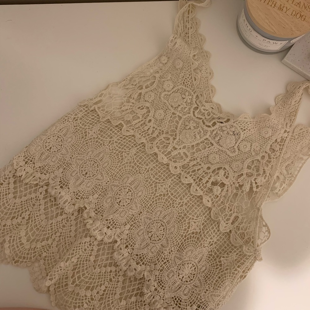 Double Zero lace/crocheted tank top